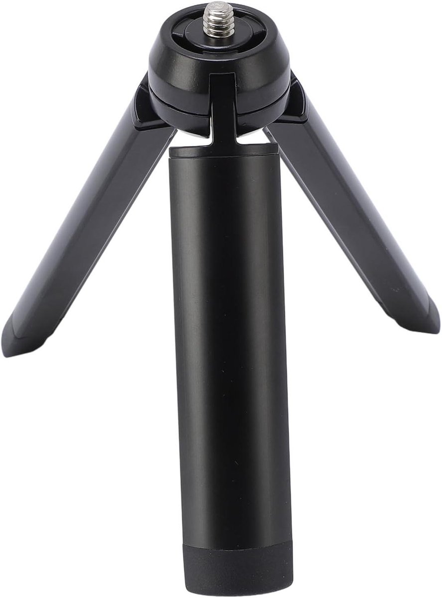 Mini Statief - Selfie Stick - Fotografie Onderweg - Verbeterde Stabiliteit - 12 cm - Zwart