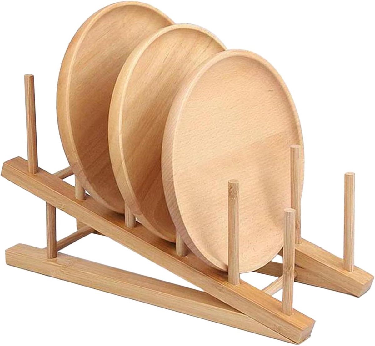 Puzzelopbergrek - Houten display - Puzzels organiseren - Ruimtebesparend design - 32.3 x 21.9 x 3 cm - Houtkleur