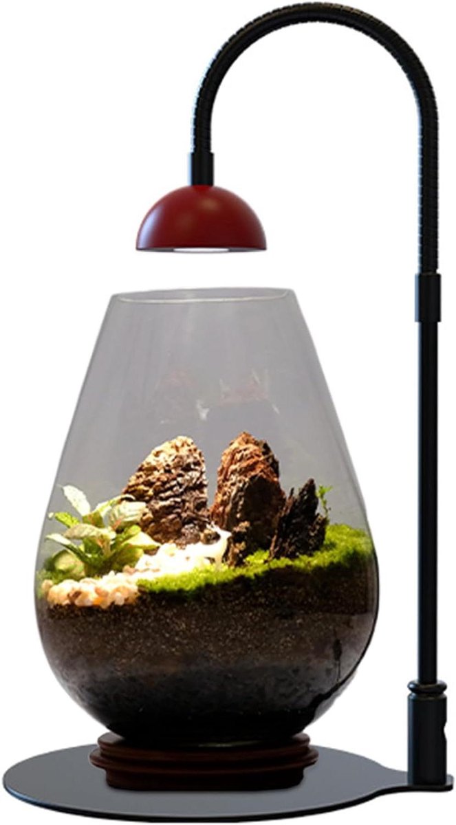 Groei Lamp - Plantenlamp LED - Binnen Tuinieren - Hoogte Verstelbaar - 14 x 23 cm - Zwart