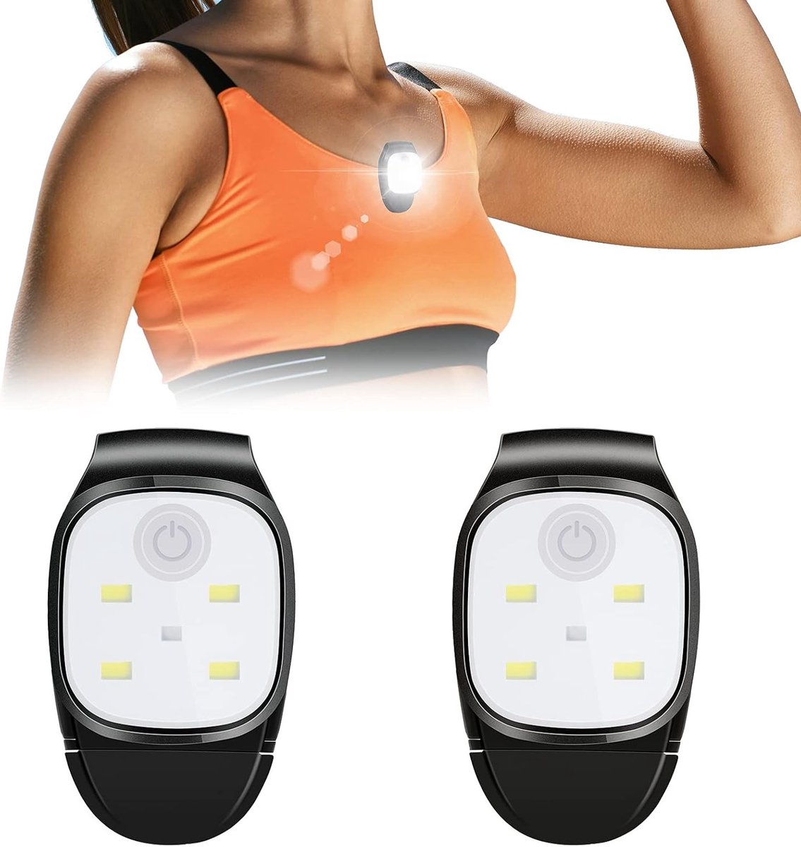 Outdoor Nacht Clip Hardloopverlichting - Oplaadbare LED Veiligheidslamp met Reflecterend Plastic voor Hardlopers en Trainingsaccessoires