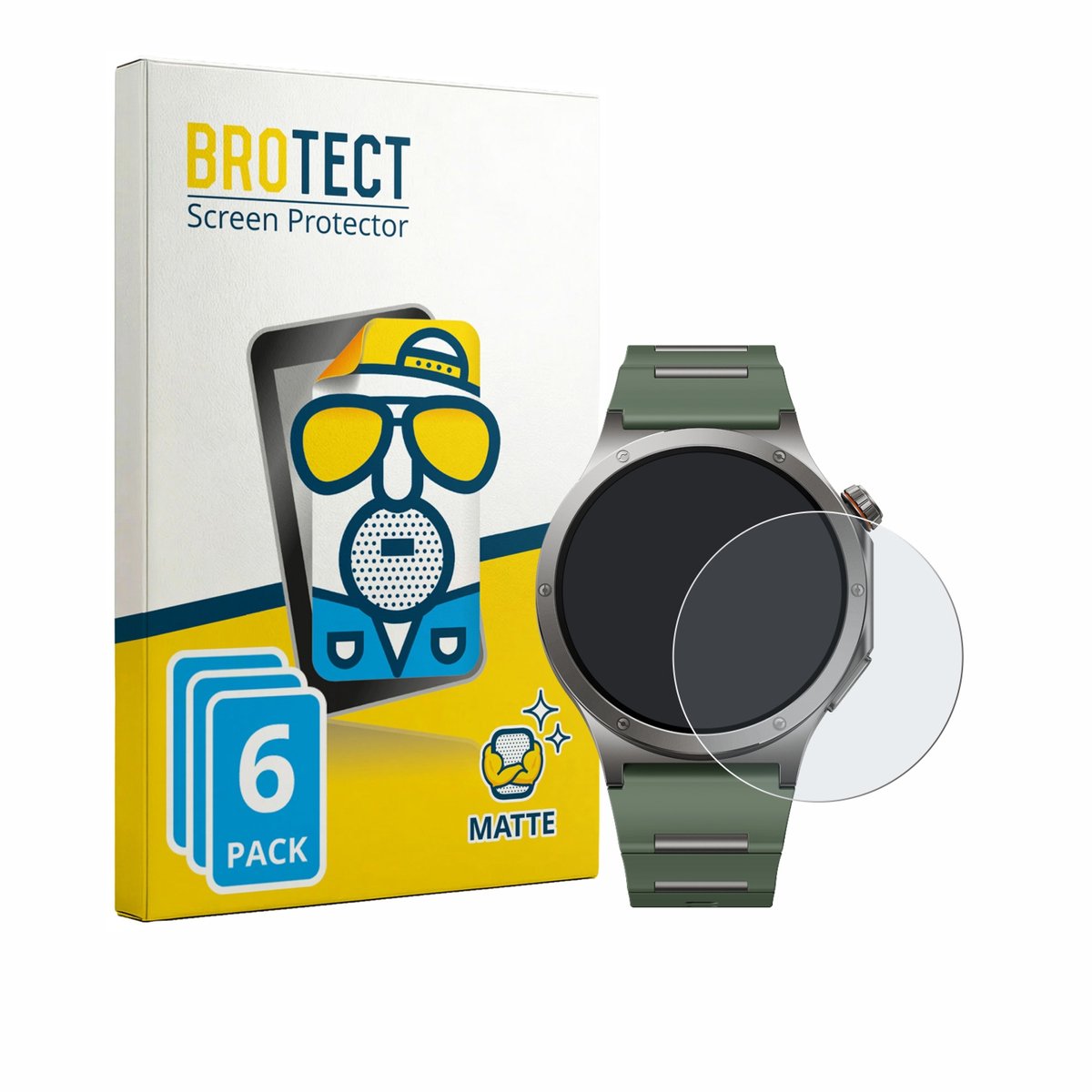BROTECT - Screenprotector voor OnePlus Watch 4 - Folie Beschermfolie matte 6 Stuks