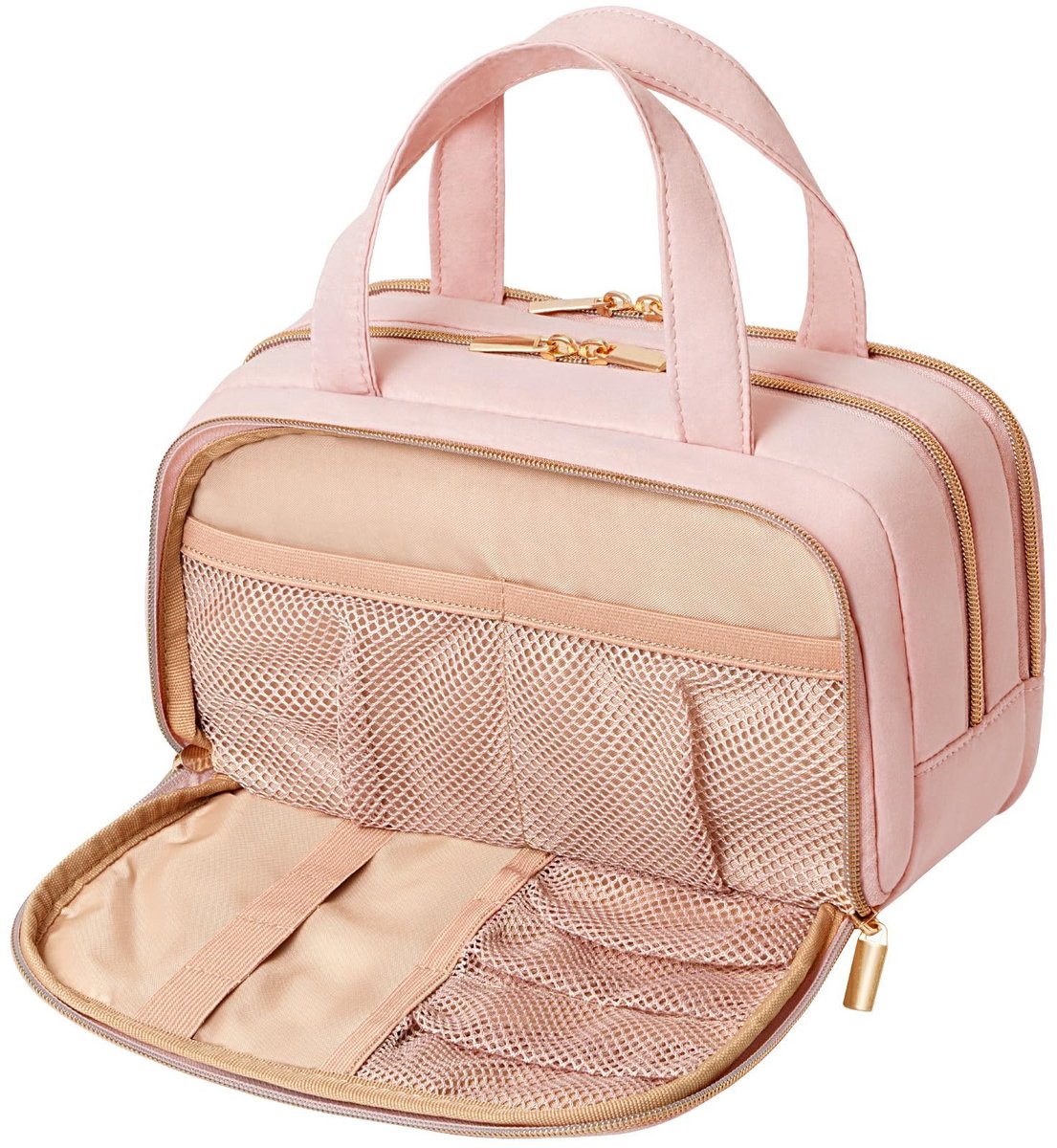Allecto - Toilettas - Reis Organizer - Ideaal voor Make-up - Roze - Transparante Toilettas - Perfect voor Toeristen - 5L
