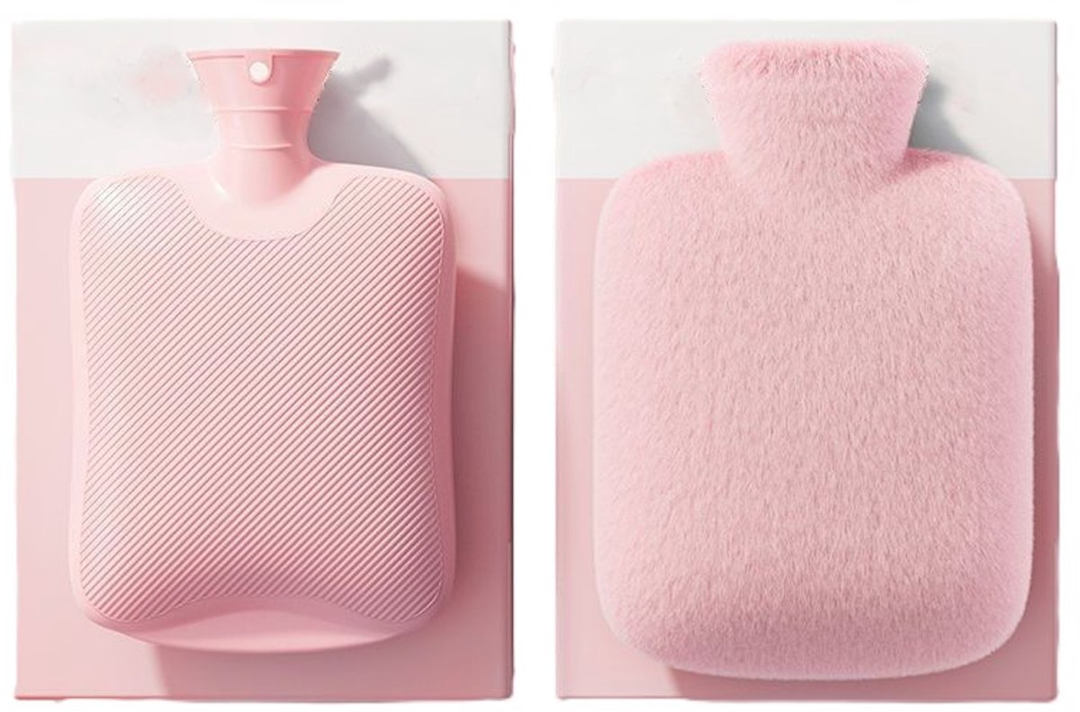 "1 Liter - Warmwaterkruik - Comfortabele en Duurzame - Warmwaterkruik met Zachte Hoes - naadloos ontwerp - Veilige Warmtebehoud voor Winter - voor Pijnverlichting en Ontspanning "