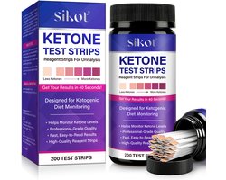 Ketonen Meter (200 Strips) – Keto Test - Ketose – Ketosticks - Afvallen