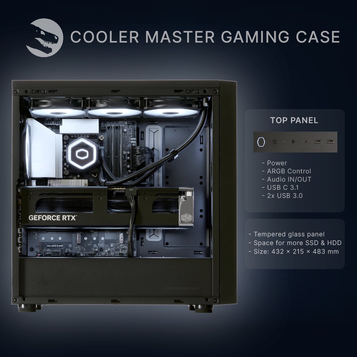 Sedatech Pro Gaming PC Waterkoeling Performance ATX • Intel i7-14700KF 20x 3.4GHz • Geforce RTX5080 • 64Gb DDR5 • 2Tb SSD M.2 • WiFi • Bluetooth, USB C • Windows 11 • Desktop computer thumbnail 4