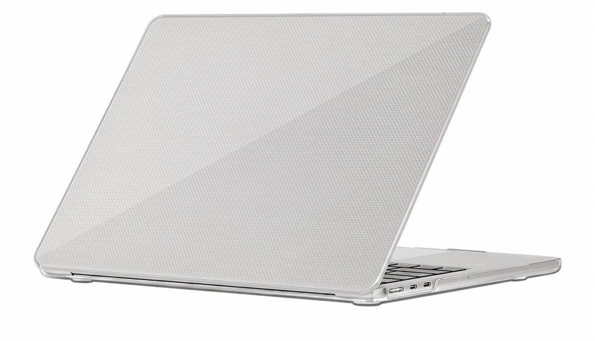 MYWAY, Coque pour MacBook Air 13 pouces Rigide Texturée Antidérapante Modèle DotSkin, Transparant