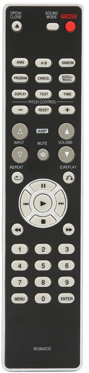 Allecto - Vervangende Afstandsbediening - Geschikt voor Cd-speler - Snelle Respons - Gevoelige Toetsen - Compatibel met Marantz - Ideaal voor Muzie...