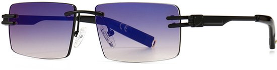 Zonnebril-Retro Zonnebril - Rechthoekige Small Frame Eyewear - Unisex Luxe Vintage Bril - UV400 Bescherming - Ultralicht 20g met Metalen Pootjes - Transparante Gekleurde Glazen — afbeelding 4