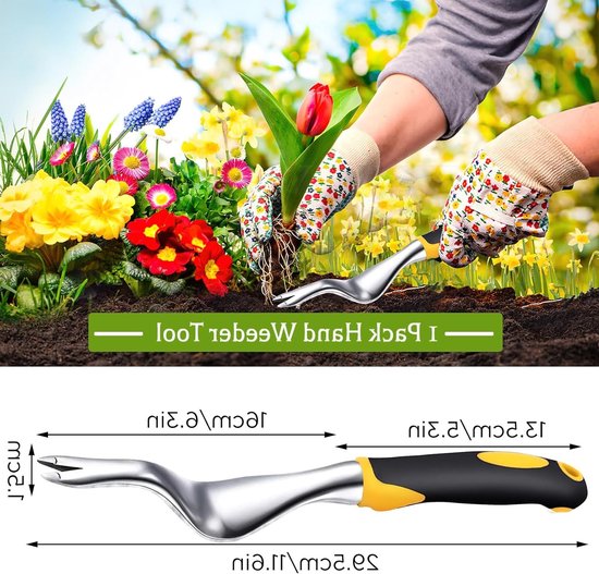 Weed Plugs - Manual Weed Hunter - Root Hunter - Weed Puller - Weder voor Diepe Wortels - Tuin Gereedschap van Merkloos	 — afbeelding 5