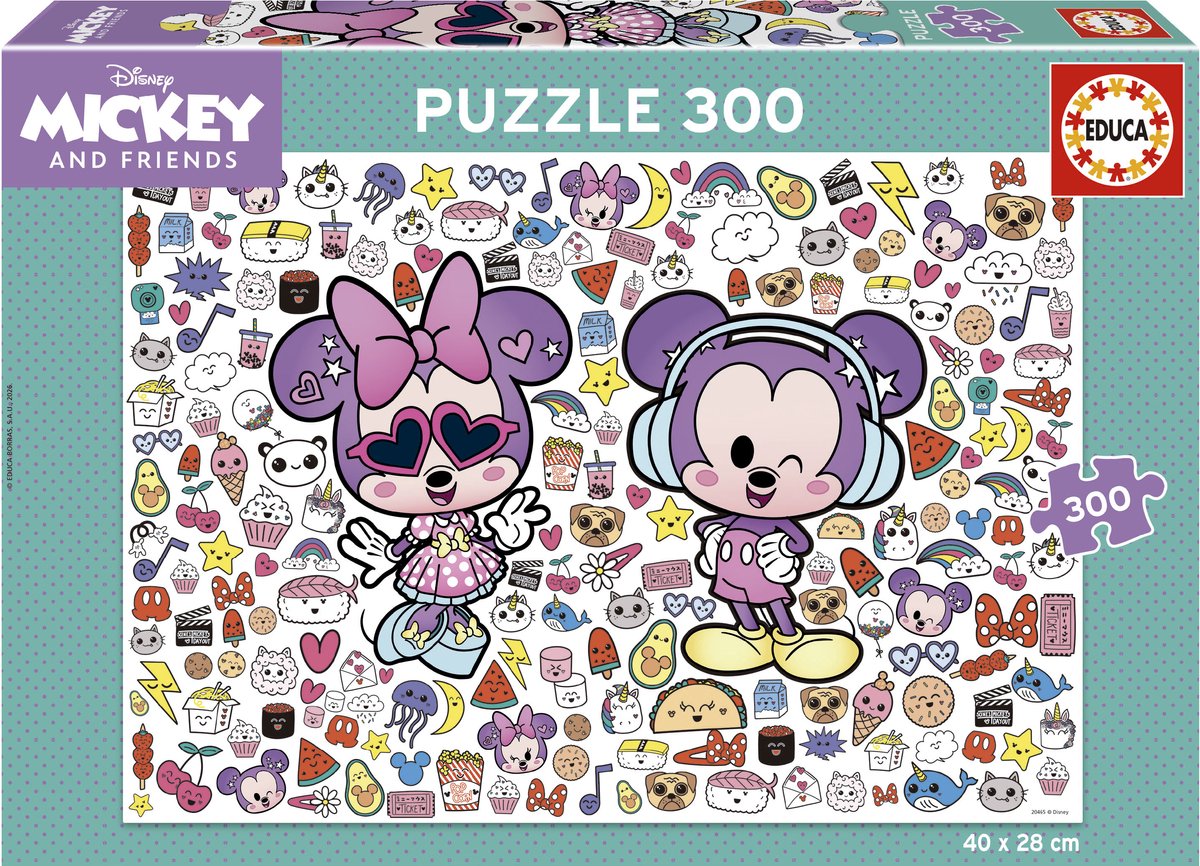 EDUCA-puzzel-300 stukjes - Disney Kwawaii