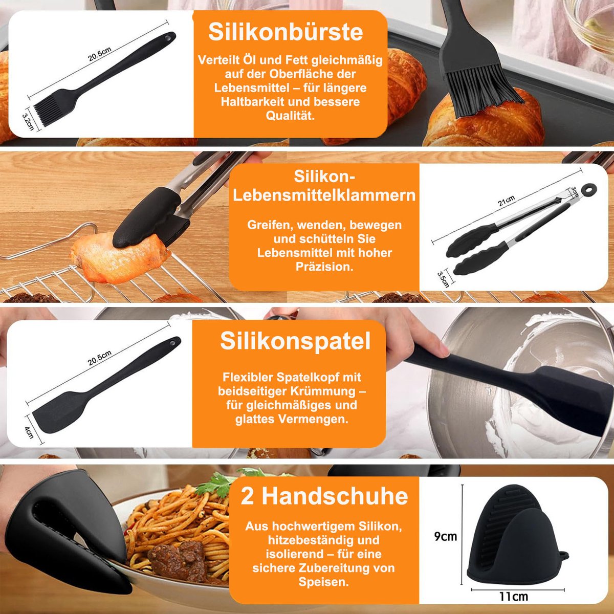 Airfryer accessoires voor Philips Dual Basket 3000/5000 Serie – 28 delig – geschikt voor 3L & 6L – BPA-vrij siliconen – 304 roestvrij staal – grillrek – spiezen – vaatwasserbestendig – inclusief muffinvormpjes — afbeelding 3