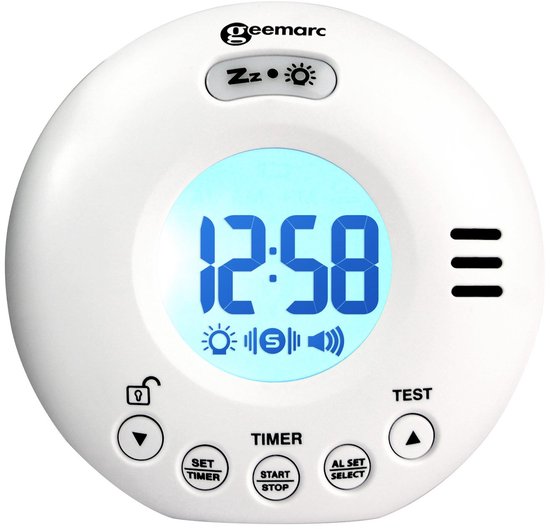 Geemarc Wake 'n' Shake Voyager reiswekker – met trillingen – 75dB