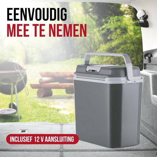 REN® Elektrische koelbox 12 en 230 volt - Elektrische koelbox - Koelbox - Grijs - 39cm x 56cm x 42cm van Ren — afbeelding 4