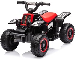 Danky Quad - Elektrisch Kinderquad 6V - Zwart - LED & Muziek - 1.8 km/u - Startknop - Vanaf 3j