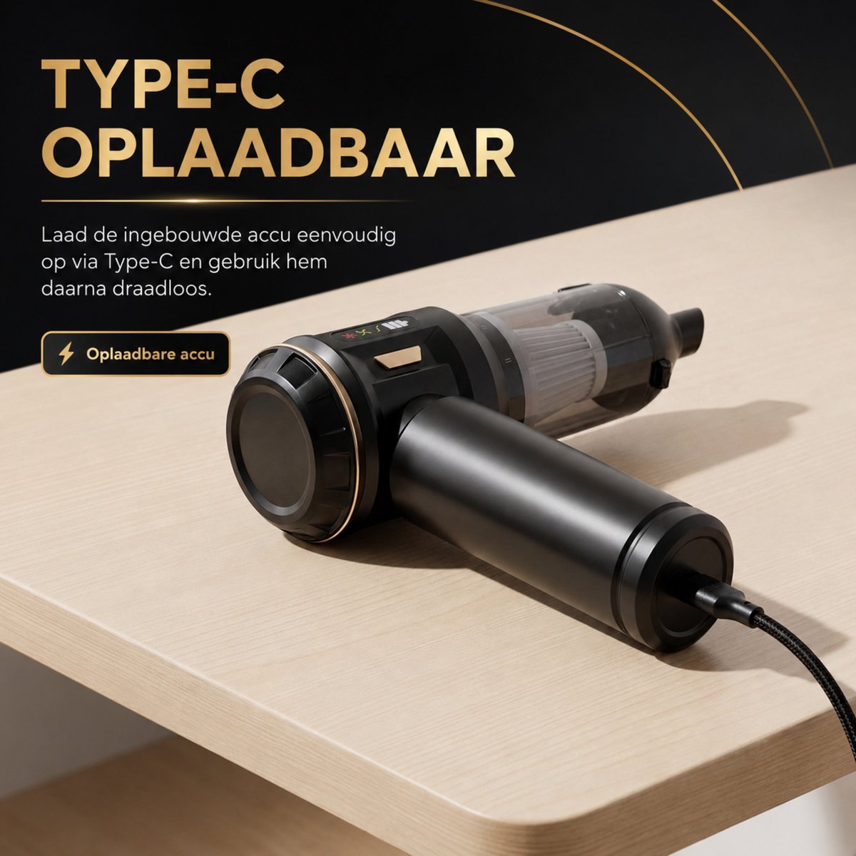 Cadeauplek.nl Boncy 2-in-1 Draadloze Auto Stofzuiger met 8 - afbeelding 3