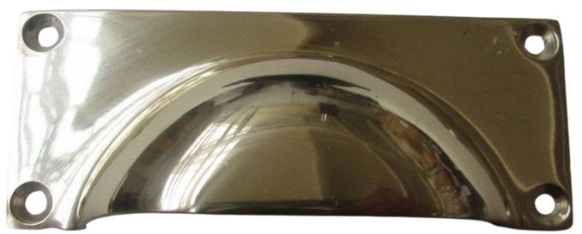 Small Rectangular Cup Handle Polished Brass