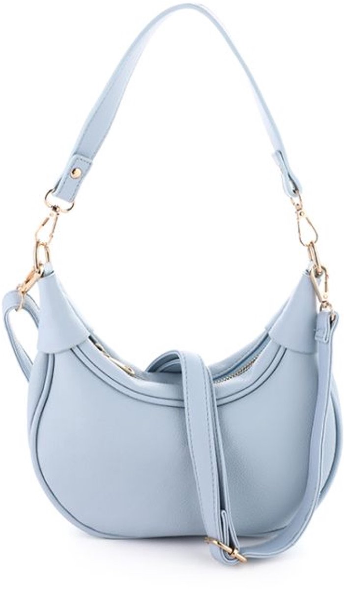 Bijoutheek Tas Schoudertas Halve Maan Baby Blue