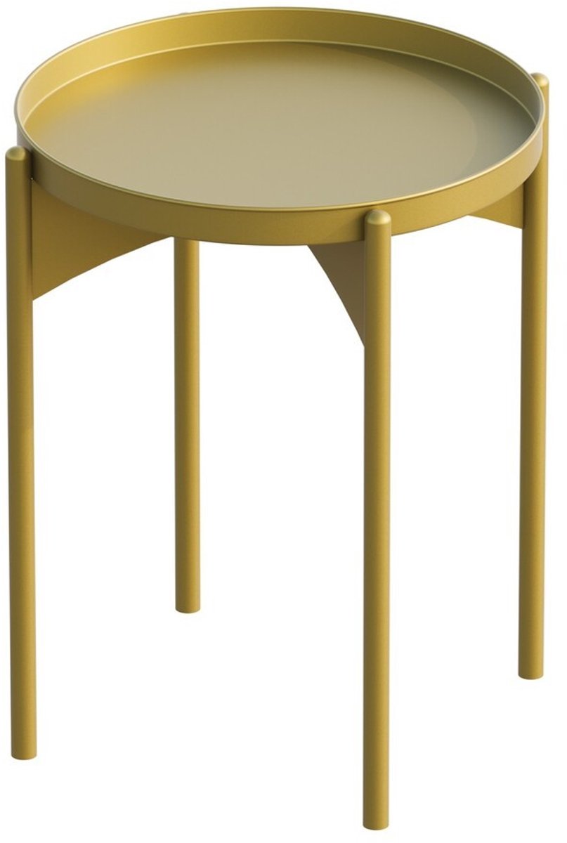 CALICOSY - Bijzettafel met rond metalen blad H57 cm - COLE