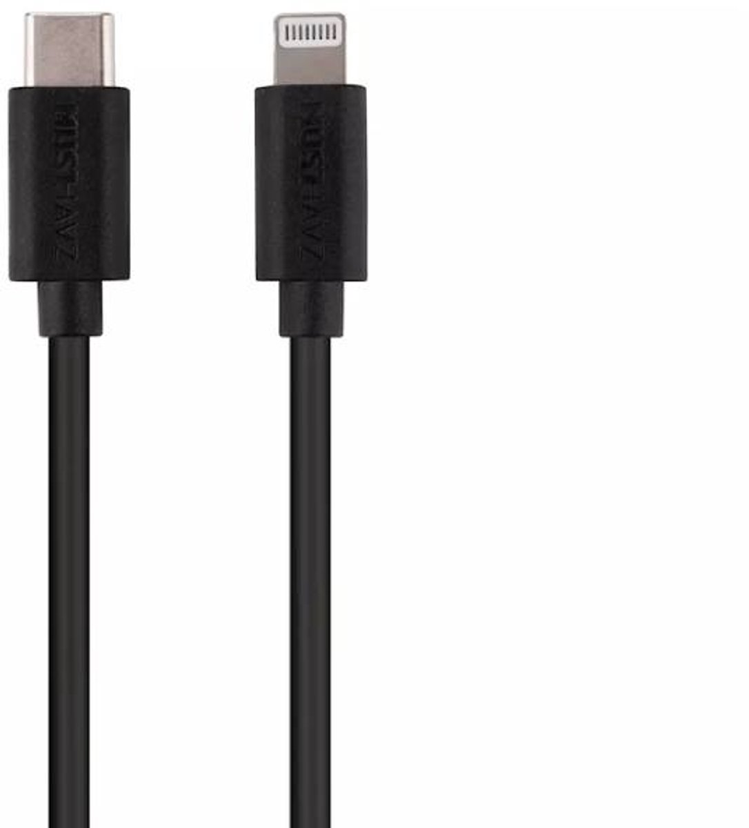 Musthavz to Go USB-C naar Lightning Kabel 2.0 Meter – Zwart