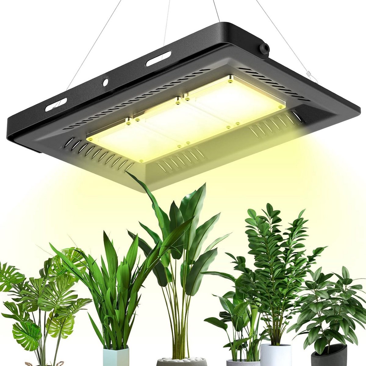 LED Plantlamp - Groeilamp Volledig Spectrum - Binnen Planten Kweken - IP67 Waterdicht - 37 x 24 cm - Lichtgeel