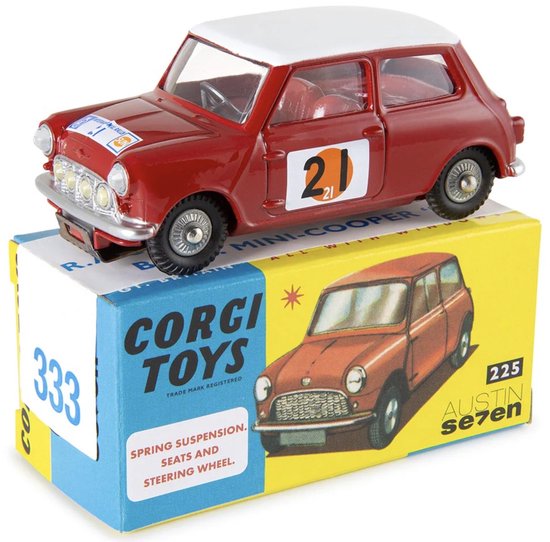 Corgi Model Club MINI Cooper - Modelauto - Schaal 1:43 - Rood/Wit