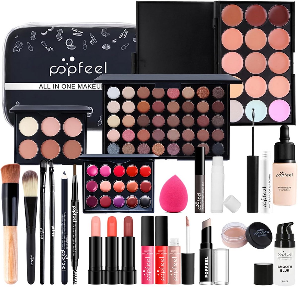 Uitgebreide Oogschaduw Make-up Set Cadeau – Compleet Palet voor Dames
