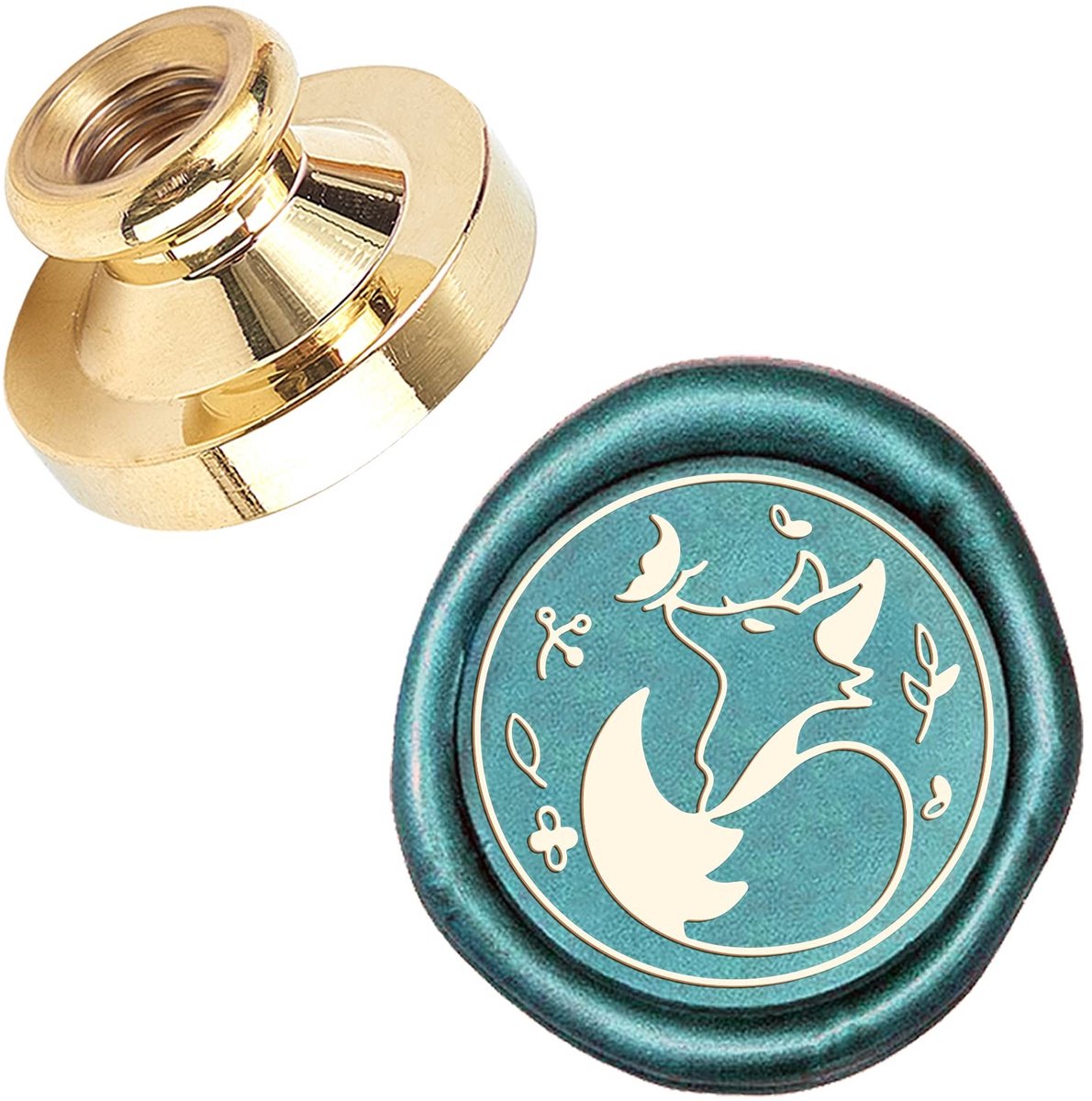 ONF3 - Wax Seal Stempel Vos - Vintage Afdichting - 25mm - Perfect voor Enveloppen en Uitnodigingen - Geschikt voor Bruiloft en Feestdagen