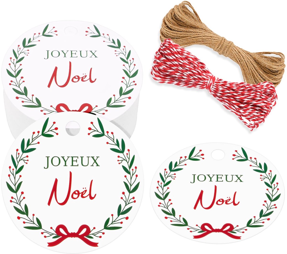 aladdien - Gastgeschenk hanger - Etiketten om op te hangen - Wit - Perfect voor kerstfeestjes - Decoratieve tags voor geschenken - Ideaal voor feest..