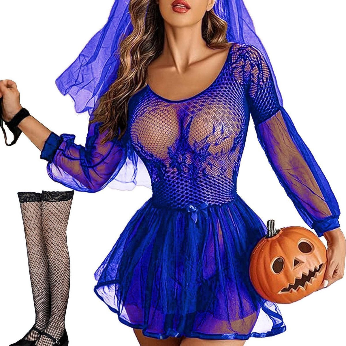 aladdien - Dameslingerieset - Sexy nachtkleding - Transparant kant - Kleur: rood/zwart/blauw/paar - Babydoll - Geschikt voor huwelijksverjaardag - M..