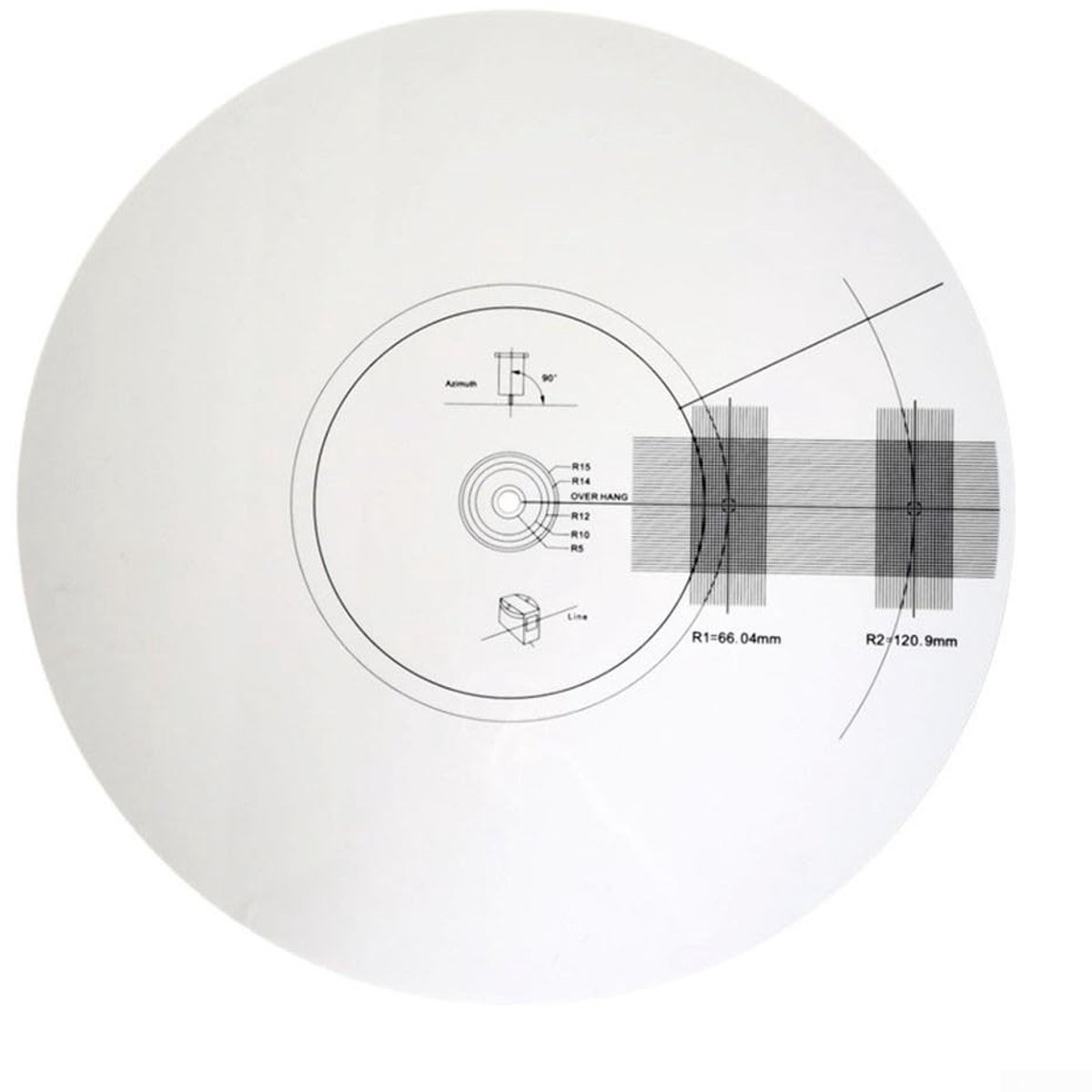 aladdien - Vinyl Pickup Kalibratie - Draaitafel Cartridge Uitlijning Tool - Acryl Mat - Precisie - Aanpassingshulpmiddel voor Phono-Cartridge - Gesc..