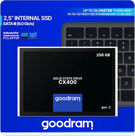 Snelle 256 GB Interne SSD Harde Schijf 2.5 inch SATA III voor PC en Laptop van Snelle — afbeelding 2