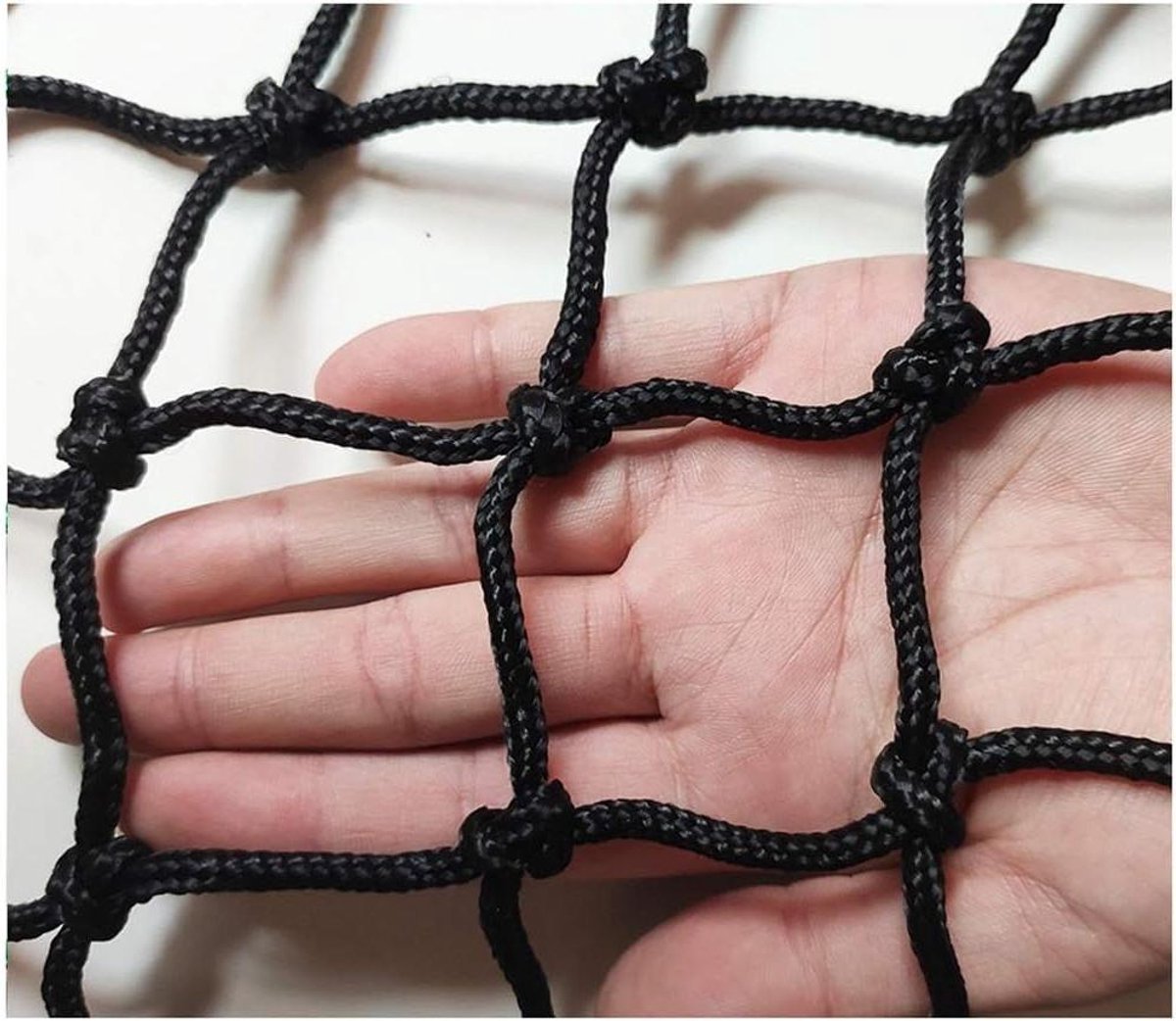 Veiligheidsnet Kinderen - Beschermend Net - Balkon Beveiligen - Duurzaam Nylon Materiaal - 3x5 Meter - Zwart