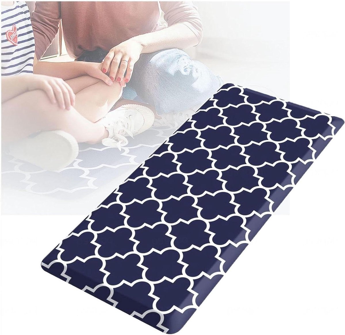 Anti-vermoeidheidsmat - Keukenmat comfort - Lang Staan - Waterdicht Antislip - 60 cm - Blauw