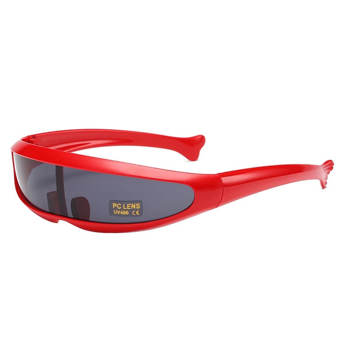 aladdien - Cosplay zonnebril - Set van 2 - Futuristisch design - Rood - Modern en stijlvol - Perfect voor evenementen - Geschikt voor kostuums - Uniek