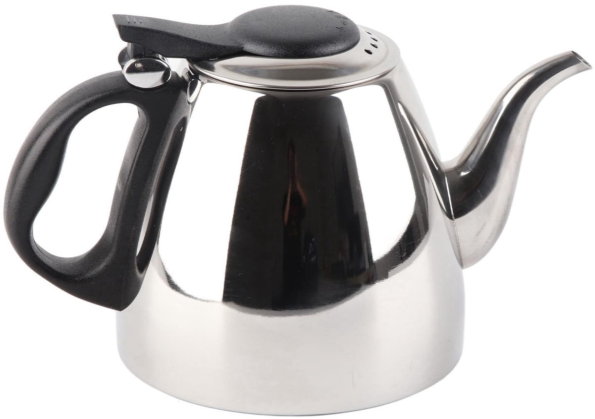 aladdien - RVS Waterkoker 1,2L - Elegante Theepot - Hittebestendige Handgreep - Duurzaam en Stijlvol - Keukenapparaat - Thee en Koffie - Perfect voo...