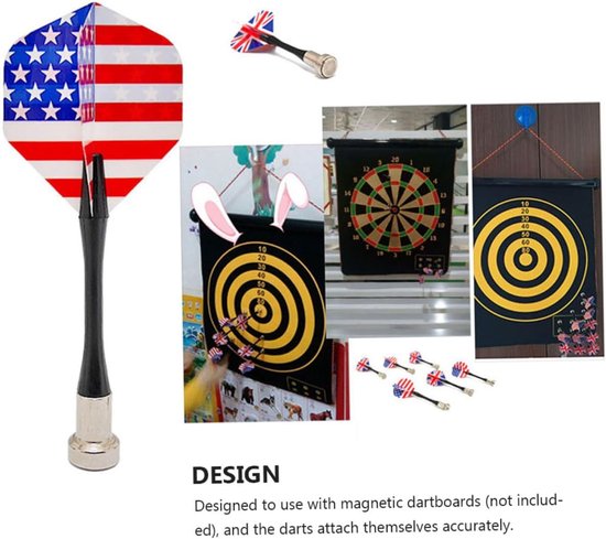 Magnetische Darts - Veiligheidspijltjes - Spel & Plezier - Vlag Design - 10 Stuks - Diverse Kleuren — afbeelding 5