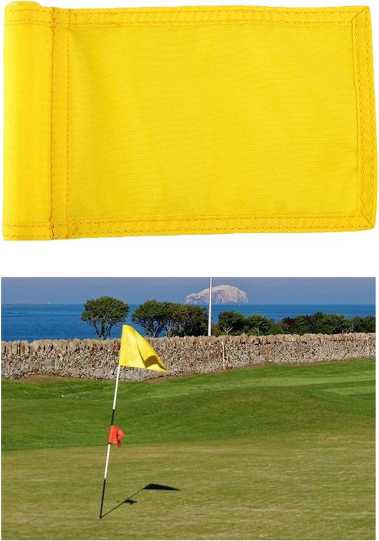 Golf Vlag - Putting Green - Golf Oefenen - Duurzaam Nylon - 15x24.5cm - Geel van GOLF — afbeelding 5