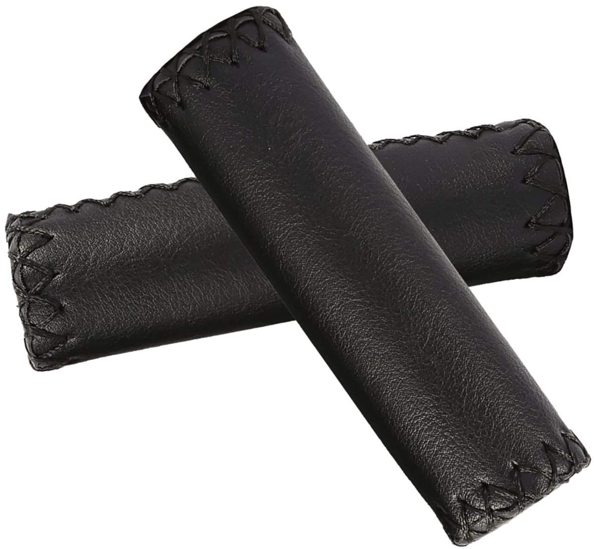 aladdien - Fiets Handvat - Ergonomisch - Zwart - Faux Leer - Antislip - Comfortabel - Geschikt voor Fiets - Zwart