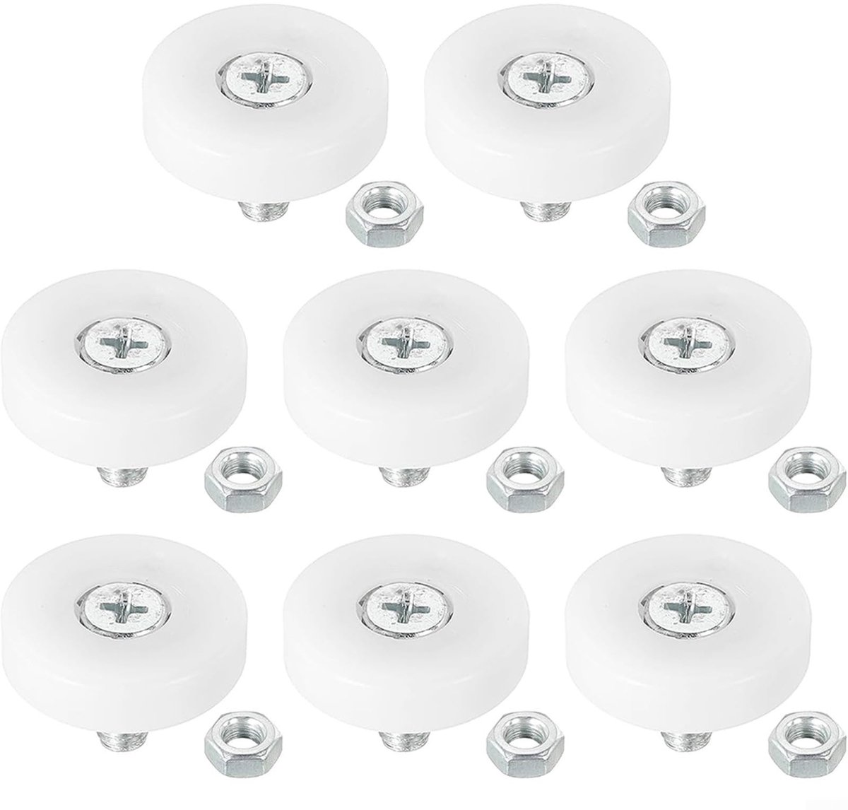 aladdien - 8 Lade Lager Katrol - Duurzame ladewielen - 25mm - Vervangingswielen - Ideaal voor kasten en meubels - Sterke en slijtvaste kwaliteit