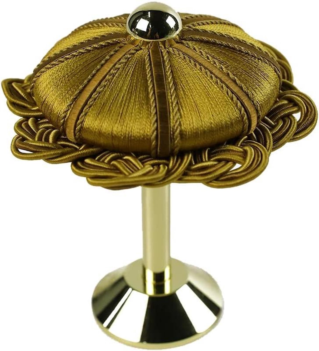 Wandhaak - Decoratieve haak - Gordijnen Ophangen - Delicaat bloemmotief - 3.5 inch diameter - Goud