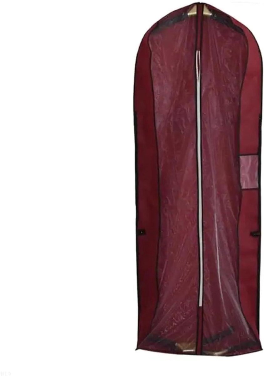 Kledinghoezen - Jurkenhoezen - Kleding opbergen - Ademend en stofdicht - 180 x 65 cm - Bordeauxrood