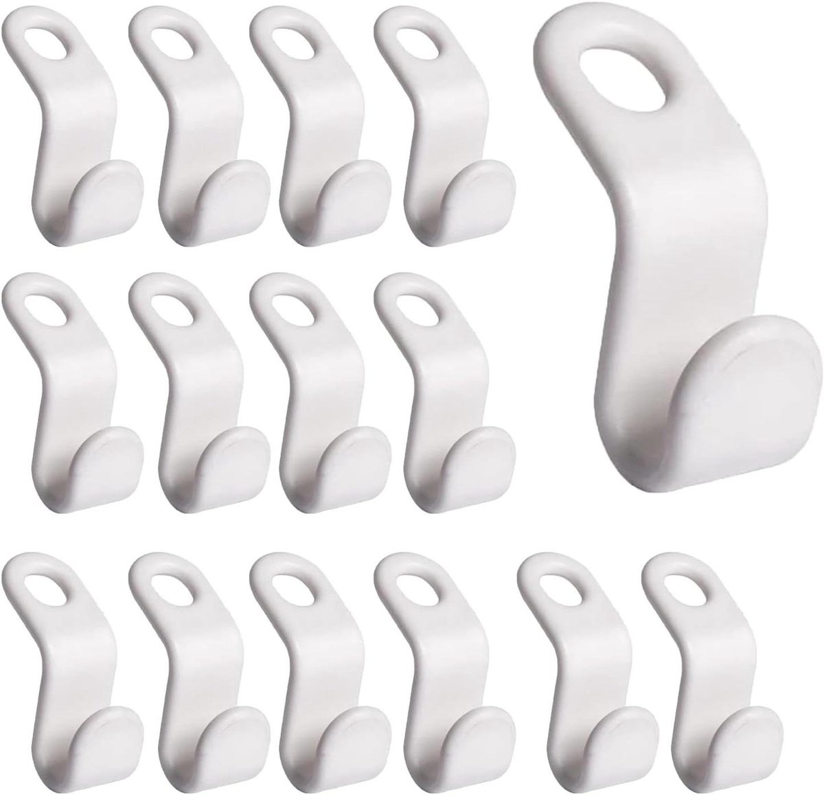 Hangerhaken - Kleding Organizer - Garderobe Opruimen - Ruimtebesparend Stapelen - 20 Stuks - Wit
