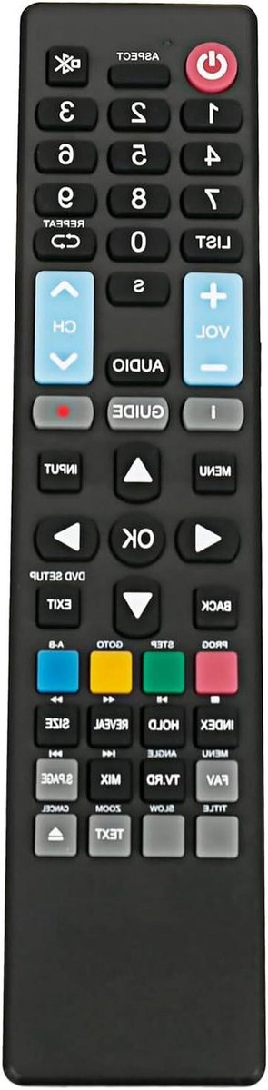 Afstandsbediening - Universele afstandsbediening - TV bedienen - Directe werking - 10 Meter bereik - Zwart