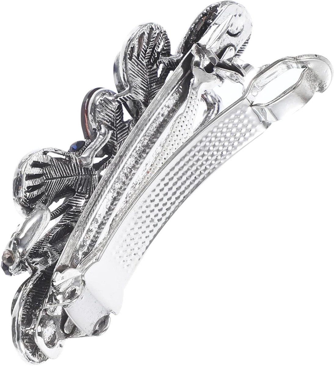 Haarclip Kristal - Strass Klem - Feestelijk Kapsel - Fijne Afwerking - 6.5 cm - Zilver
