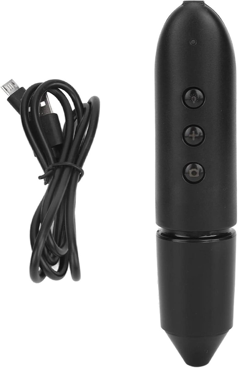 Huid Haar Detector - Digitale Microscoop - Haarconditie Analyseren - 100X Vergroting - 0.3MP Camera - Mat Zwart
