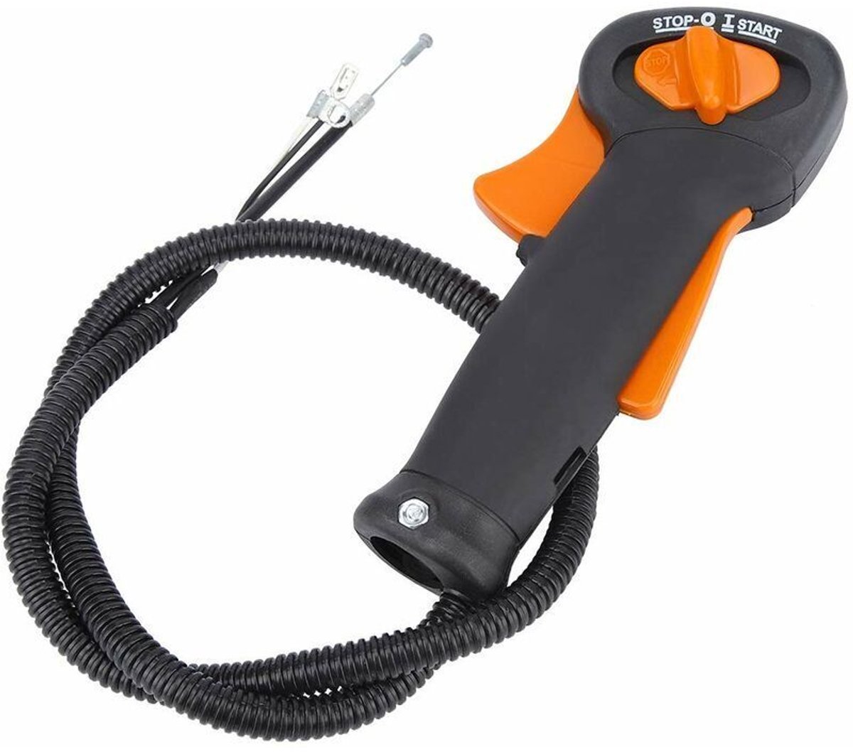 Gashendels geschikt geschikt voor Stihl FS120, FS200 en FS250 bosmaaiers. Gemaakt van kunststof, eenvoudig te installeren en zorgt geschikt voor een efficiënte gasregeling.