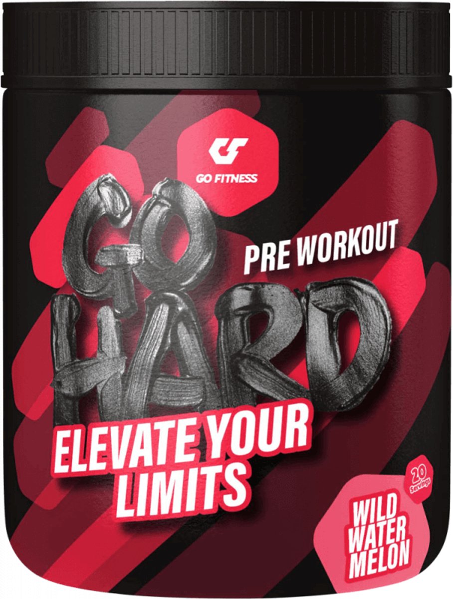Go Fitness GO HARD Booster (20 serv) Wild Water Melon - Pre-Workout - Pre-Workout Booster