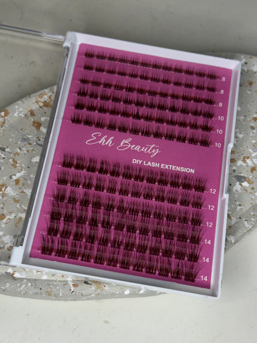 EHH BEAUTY - Brown cluster lashes - DIY lashes - bruine wimpers -Natuurlijke wimpers- Cluster wimpers