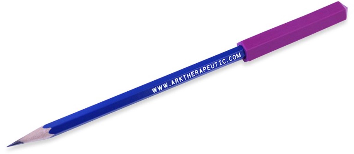 ARK Therapeutic bijtbare potloodtopper kauwspeelgoed magenta standaard.