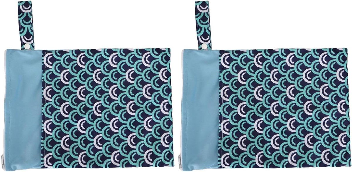 Baby Natte Droge Zakken - Luierzakken - Baby Uitjes Organiseren - Dubbele Waterdichte Compartimenten - 25 x 35 Cm